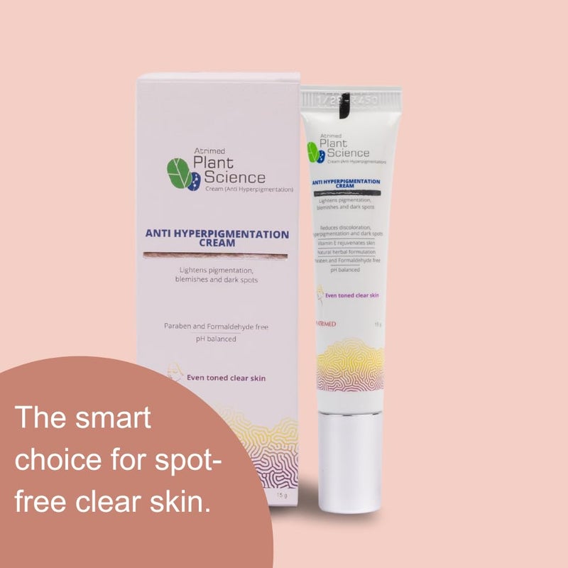 Atrimed Plant Science Anti Hyperpigmentation Cream  For Clear EvenToned Healthy Skin  Pigmentation  Dark Spot Removal  15g  Pack of 1 - Image 5
