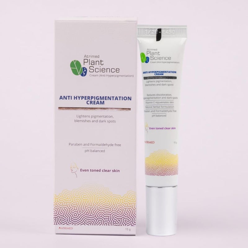 Atrimed Plant Science Anti Hyperpigmentation Cream  For Clear EvenToned Healthy Skin  Pigmentation  Dark Spot Removal  15g  Pack of 1 - Image 1