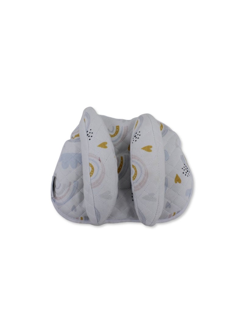 Petit bebe Cotton Baby Head Support Pillow – Rainbow Design - Image 1