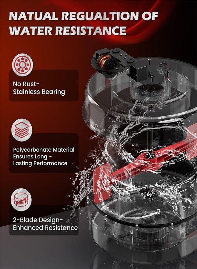 جوروتو جهاز التجديف المنزلي بمقاومة الماء، يدعم البلوتوث مع حامل للتابلت ووسادة مقعد مريحة، الحد الأقصى للتحميل 130 كيلوغرام/286 رطل، يدعم تطبيقات Kinomap و Fitshow وتطبيقات أخرى - Image 5