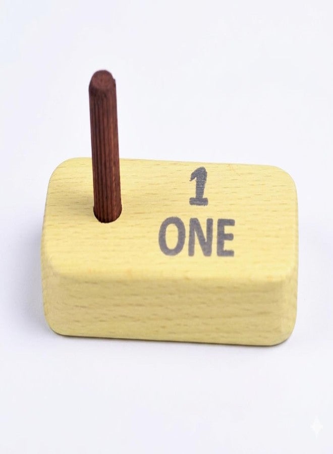 RCW Wooden Counting 1-10 Number Peg Set with 20 Colorful Pins Montessori Educational Toy for Kids | Learn Number, Count & Fine Motor Skills | Toy for Toddlers & Preschool (Yellow Color) - Image 2