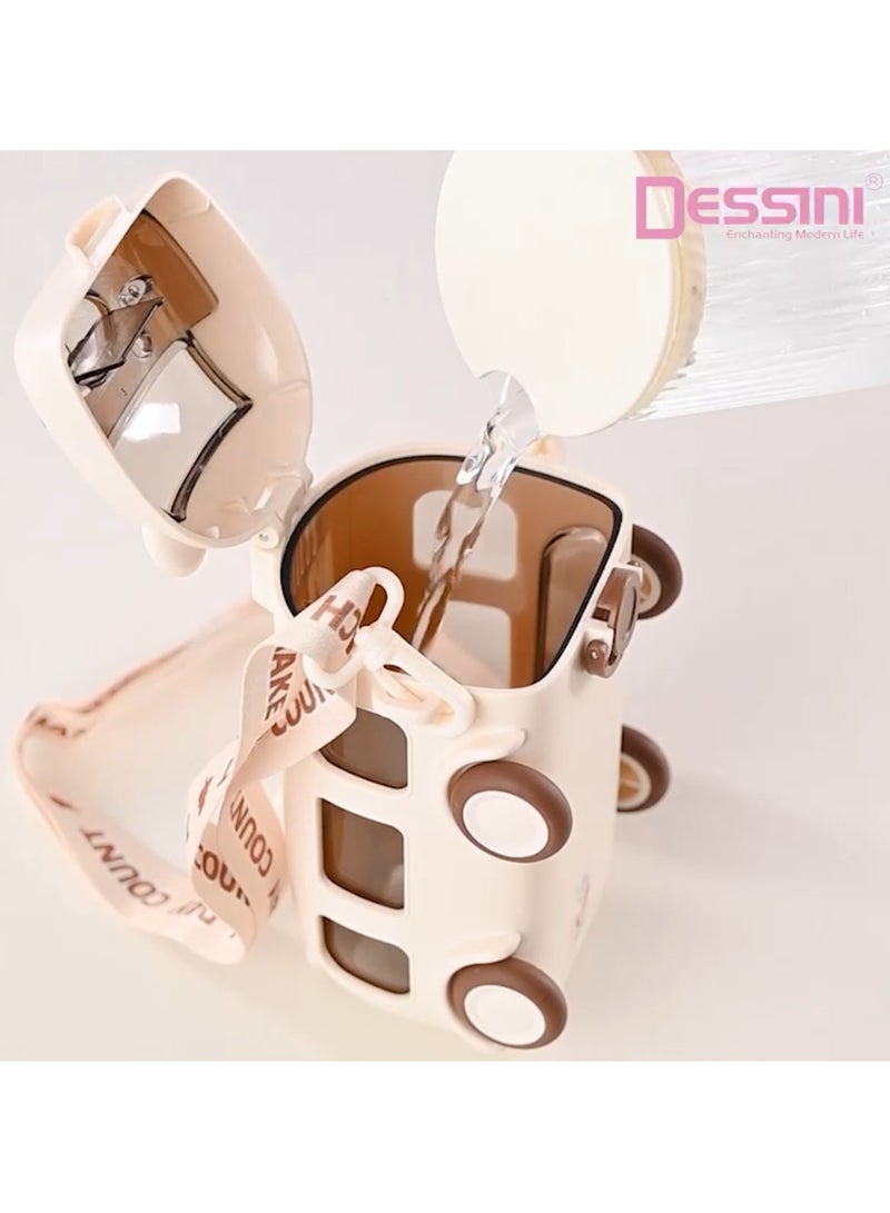 DESSINI زجاجة ماء للأطفال سعة 500 مل، مقاومة للتسرب 700 بيج - Image 4