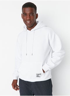 trendyol Sweatshirt - White - Oversize  - Image 1