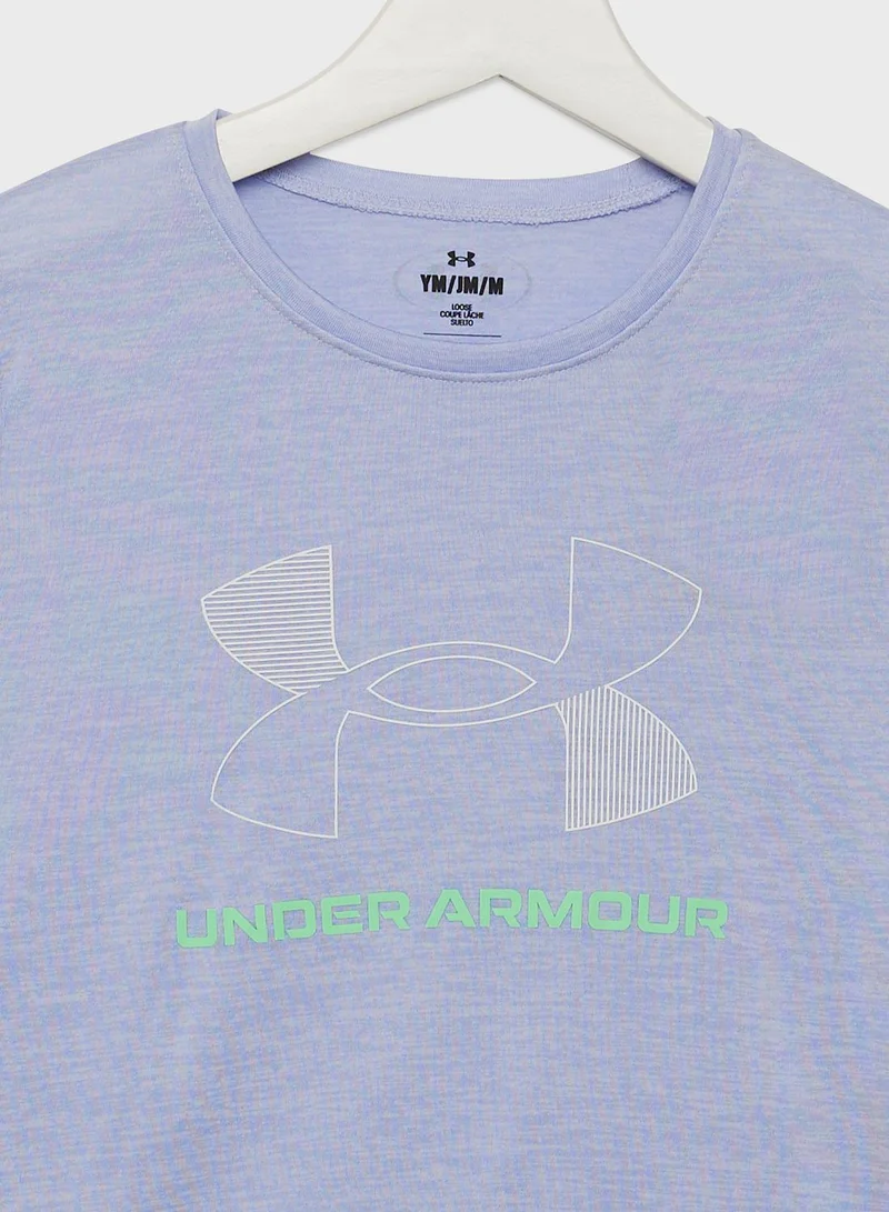 UNDER ARMOUR Girls' Tech Twist Short Sleeve T-Shirt
