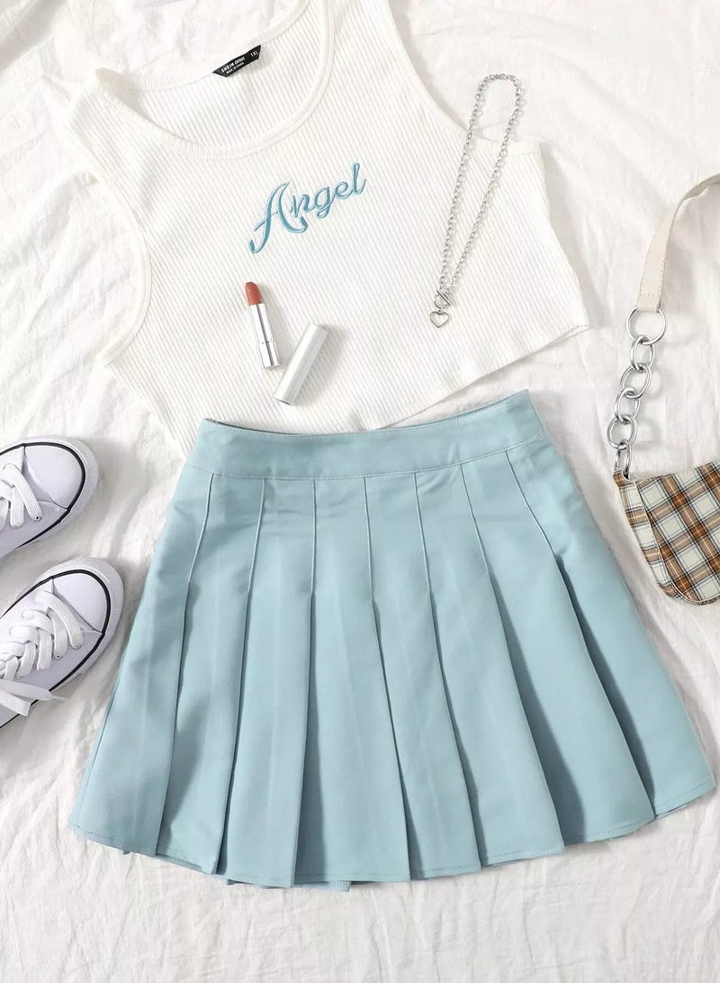 Pleated Mini Skirt  - Image 1