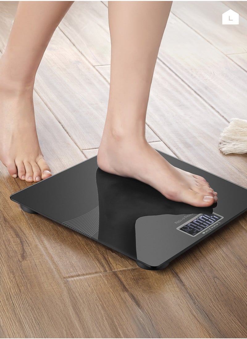 Glass Body Scale - Sleek Digital Bathroom Scale with High Precision Sensors for Accurate Weight Measurement | Electronic Personal Body weight scale, Stylish Sleek Modern Slim design scale.