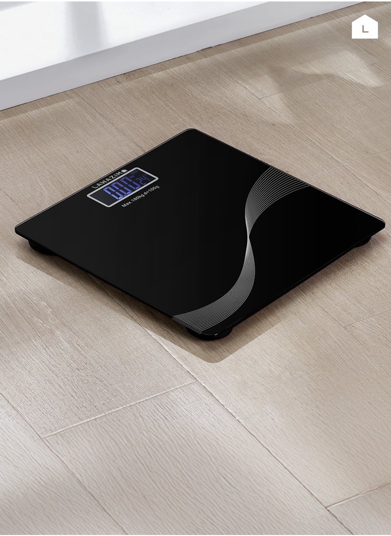 Glass Body Scale - Sleek Digital Bathroom Scale with High Precision Sensors for Accurate Weight Measurement | Electronic Personal Body weight scale, Stylish Sleek Modern Slim design scale.