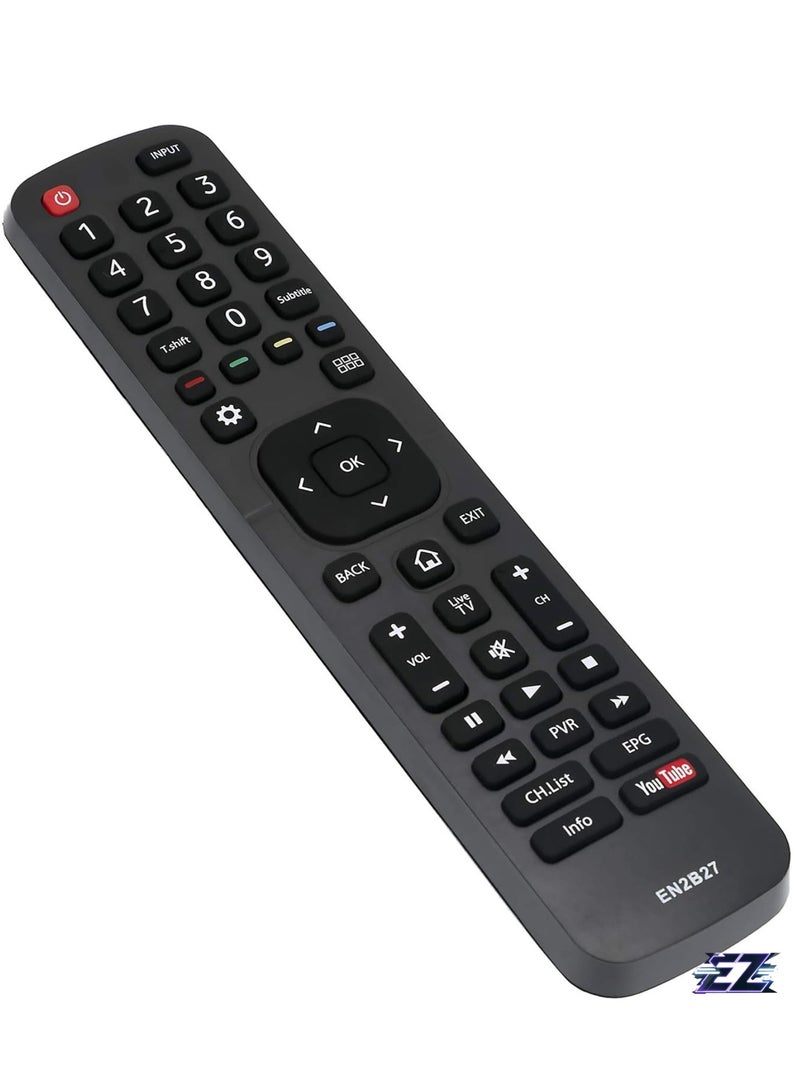 New Replacement Remote Control EN2B27 for Hisense Smart LCD LED TV 32N4 32P4 39N4 39P4 43N6 43P6 49P4 50N4 50N6 55N4 55N4 55N6 55P4 55P6 58P5 6 5N6 6 6 5P6 75P5 58N5 75N5 55K720UW 32K3110W with battery