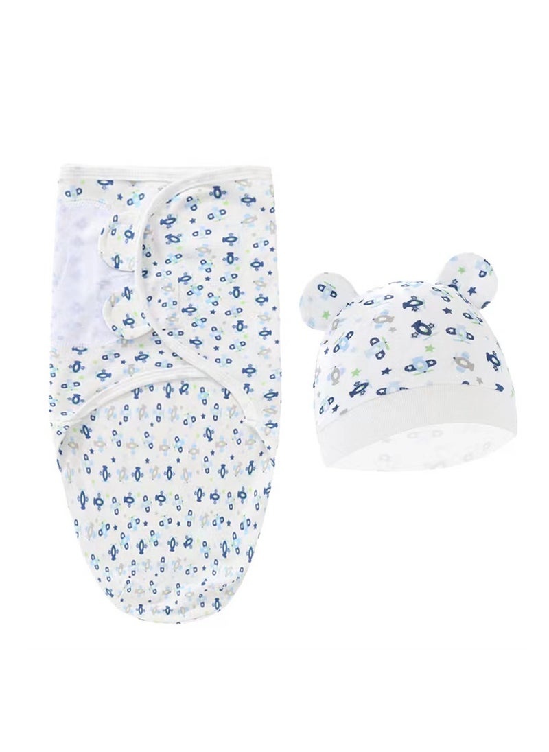 Generic Newborn swaddle comfortable sleeping bag with hood set delivery room swaddle  - Image 1