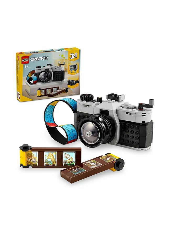 LEGO 31147 Creator 3In1 Retro Camera Toy To Video Camera To Tv Set, Models For Kids, Photography Gift For Boys And Girls Aged 8 Years Old And Over Who Enjoy Creative Play (261 Pieces)