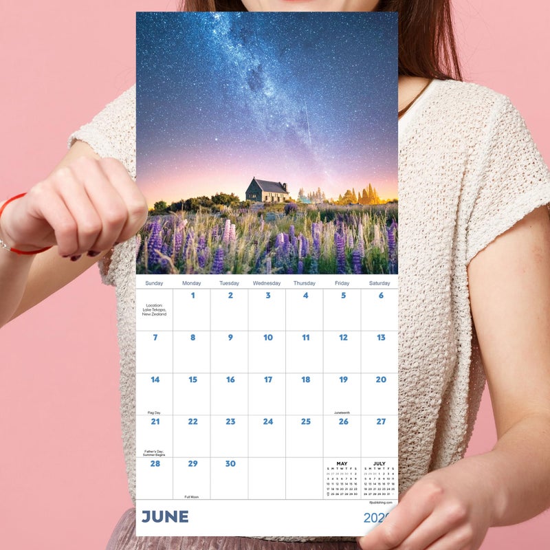 TF Publishing 2026 Stargazing Mini Calendar with Monthly Grids for Appointments and Scheduling - Vertical Small Wall Calendar 2026 with Premium Gloss Paper for Home and Office Organization - 7x7in - Image 5