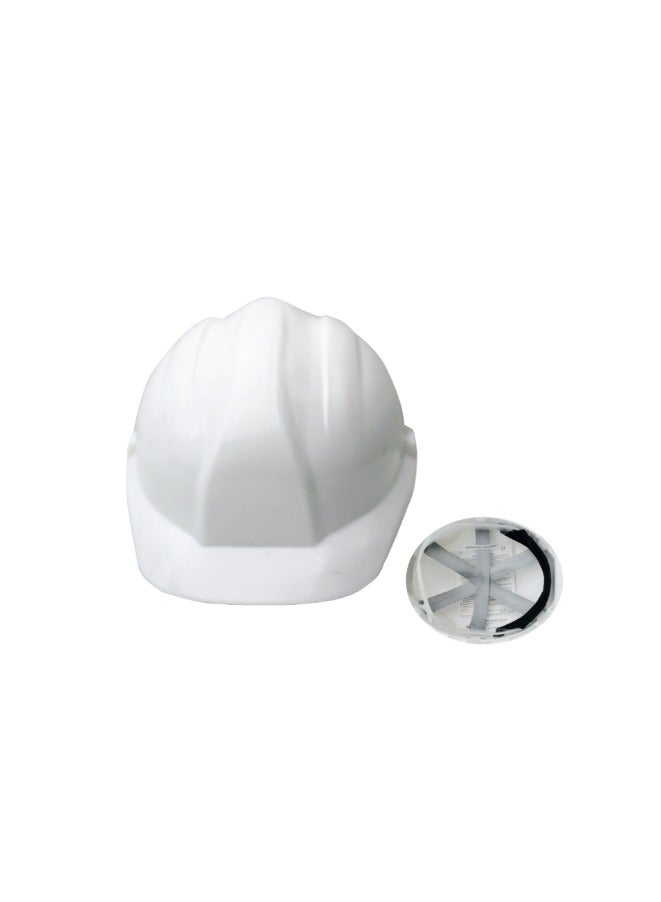 Vaultex Safety Helmet, Material: HDPE, Standard EN:379, CE Marked, Certified EN-397 IS:2925, 6-Point Textile Suspension, Sweat Band with Brushed Cloth on Foam, Color: White, Origin: India, Durable Design