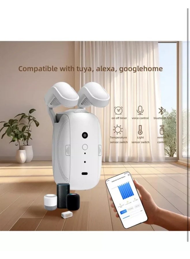 Curtain Controller with App & Voice Control – Quiet Operation, Sensor-Based Automation, and  Load Capacity