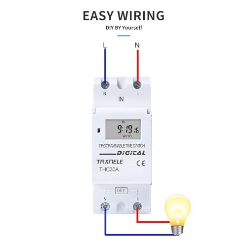 Maxwell 240V AC 4 PIN Programmable Daily/Weekly Digital LCD Display Control Counter/Time Timer Relay Switch: DIN Rail Type (Warranty 12 Months) - Image 4