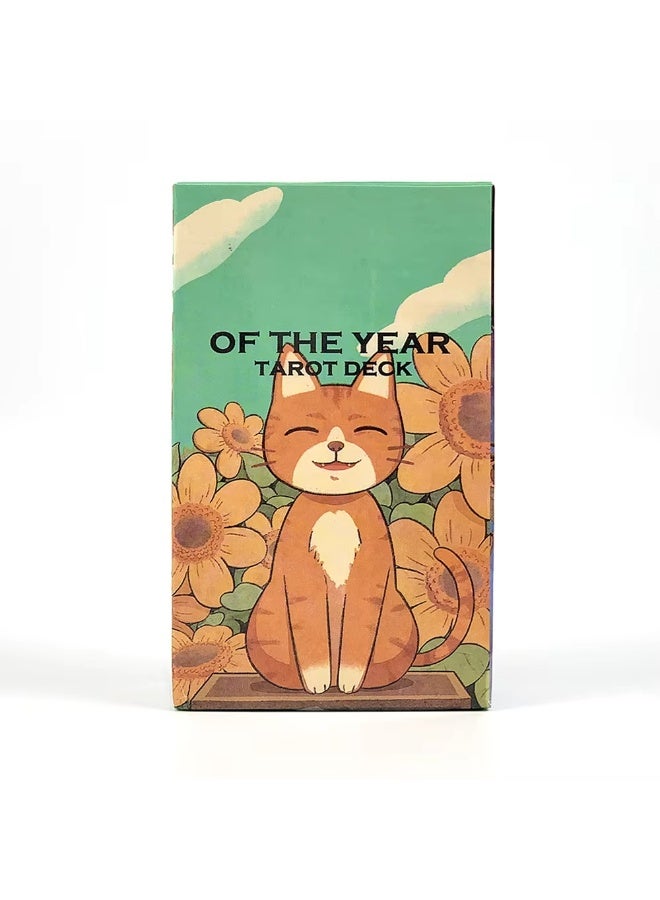 NIBEMINENT Annual theme Tarot card set, exquisite cartoon character Tarot cards, cartoon role-playing game, friends' gathering game, personal hobbies collection and creative small gifts - Image 1