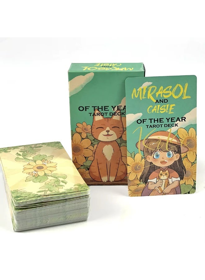 NIBEMINENT Annual theme Tarot card set, exquisite cartoon character Tarot cards, cartoon role-playing game, friends' gathering game, personal hobbies collection and creative small gifts - Image 3