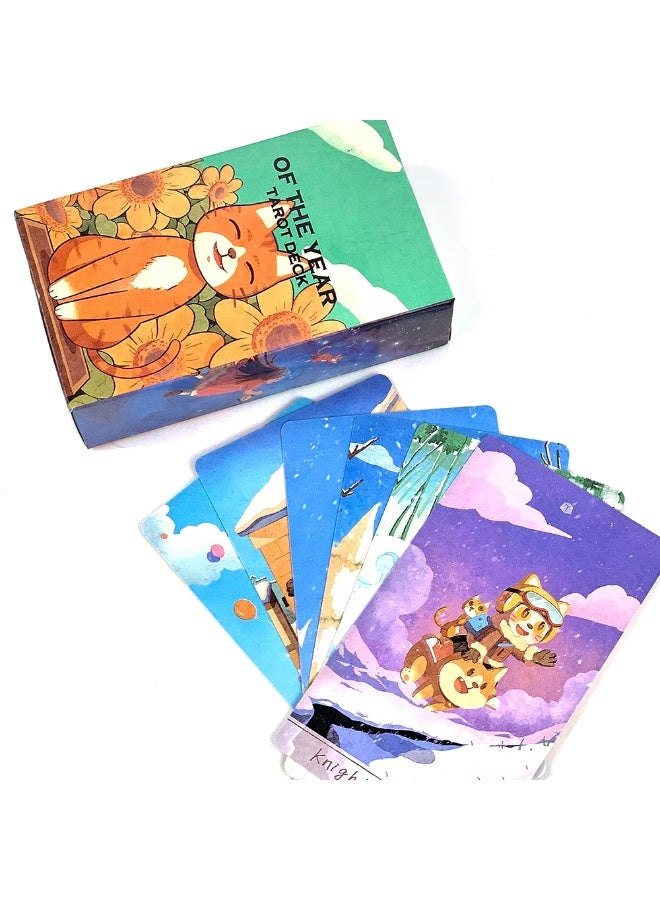 NIBEMINENT Annual theme Tarot card set, exquisite cartoon character Tarot cards, cartoon role-playing game, friends' gathering game, personal hobbies collection and creative small gifts - Image 2