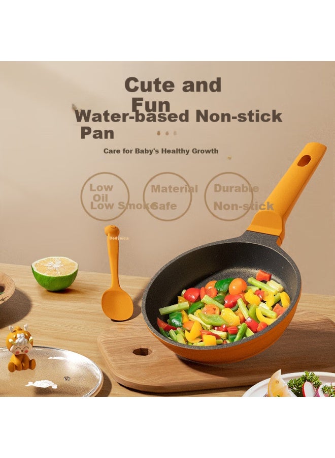 Didinika Didini Ka Baby Food Pot, All-in For Frying, Boiling, Steaming And Stir-frying, Ceramic Non-stick Pan For Infants, Multifunctional Zodiac Dragon Design, 20cm - Image 2