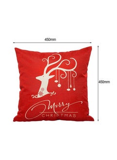 NIBEMINENT Cushion Cover Red/Beige 45x45centimeter  - Image 2