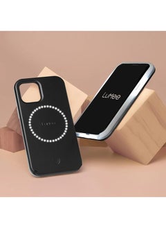 LuMee Halo Selfie Case For Apple Iphone 12 Mini Studio-Like Front & Back Light Matte Black  - Image 3
