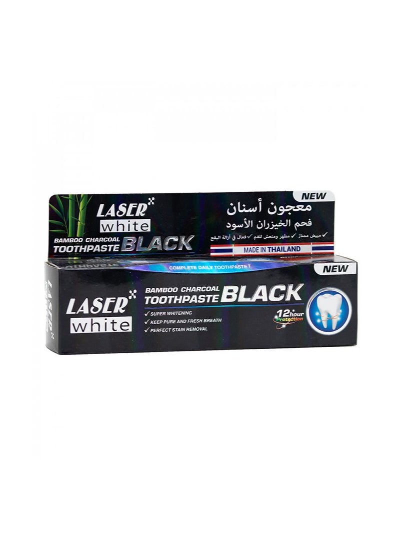 Laser White Black Bamboo Charcoal Toothpaste - 100gm - Image 1
