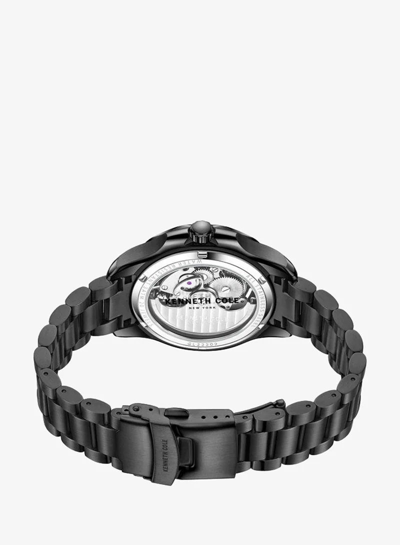 Kenneth Cole New York  44mm Automatic Men's Watch with Black Stainless Steel Bracelet for Men | Best Price UAE