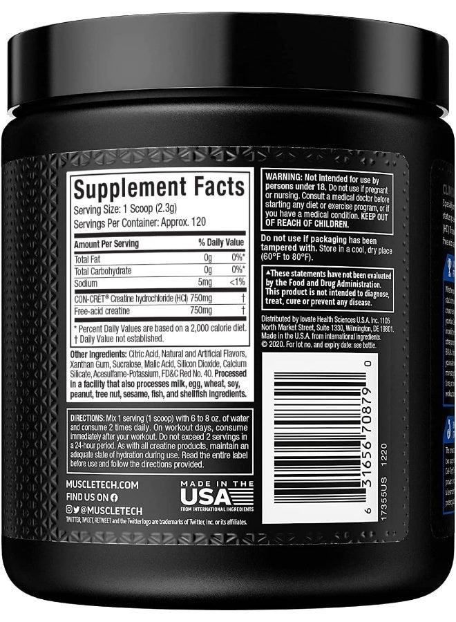 MuscleTech Cell Tech Creactor Creatine HCl  Free Acid 120 Servings - Image 5