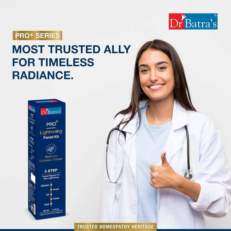 Dr Batra's Dr Batras PRO Lightening Facial Kit Enriched with Echinacea extracts  B3 Reduces Blemishes Face Wash for Clean Skin Protection from Sun Damage Moisturized Skin 250g - Image 2