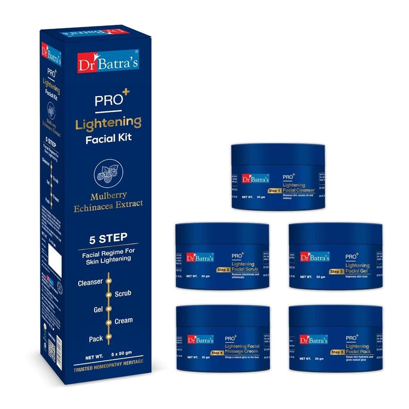 Dr Batra's Dr Batras PRO Lightening Facial Kit Enriched with Echinacea extracts  B3 Reduces Blemishes Face Wash for Clean Skin Protection from Sun Damage Moisturized Skin 250g - Image 3