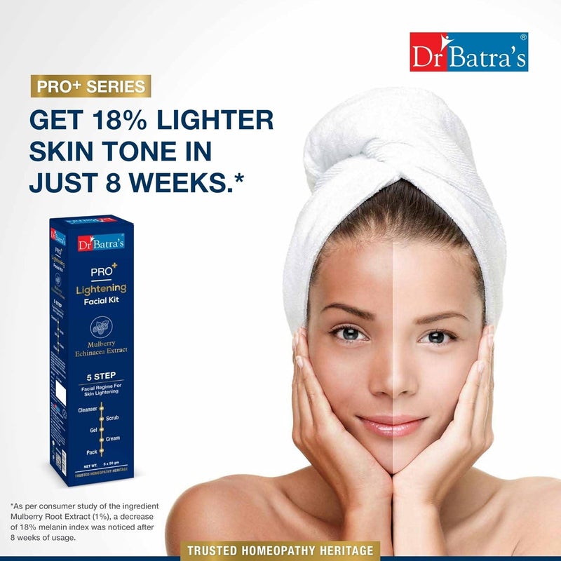 Dr Batra's Dr Batras PRO Lightening Facial Kit Enriched with Echinacea extracts  B3 Reduces Blemishes Face Wash for Clean Skin Protection from Sun Damage Moisturized Skin 250g - Image 4