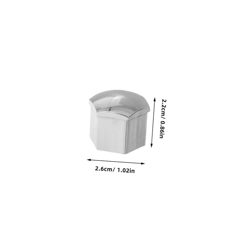 1 Set Car Wheel Lug Nut Covers Durable Chrome Protection Caps Easy Installation With Remover Tool Clip For Enhanced Vehicle Appearance - Image 3