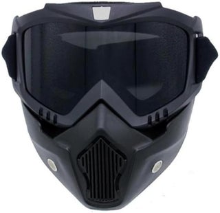 CITY STAR-Motorcycle Mask Detachable Windproof Protection Motorcycle Rider Mask for Men Women Full Face Mask with Goggles Anti-Fog Windproof Dustproof (Black) 1-SA CAR