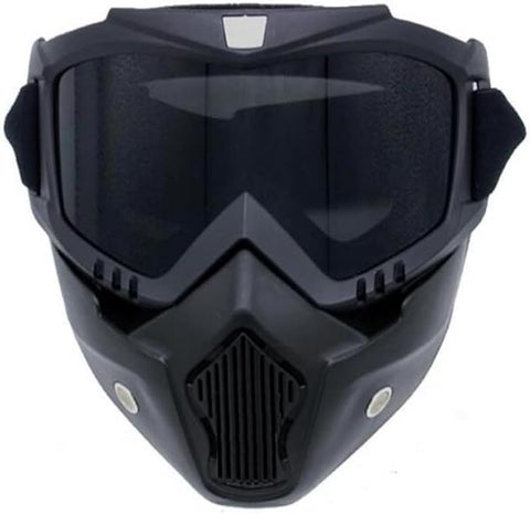 CITY STAR-Motorcycle Mask Detachable Windproof Protection Motorcycle Rider Mask for Men Women Full Face Mask with Goggles Anti-Fog Windproof Dustproof (Black) 1-SA CAR