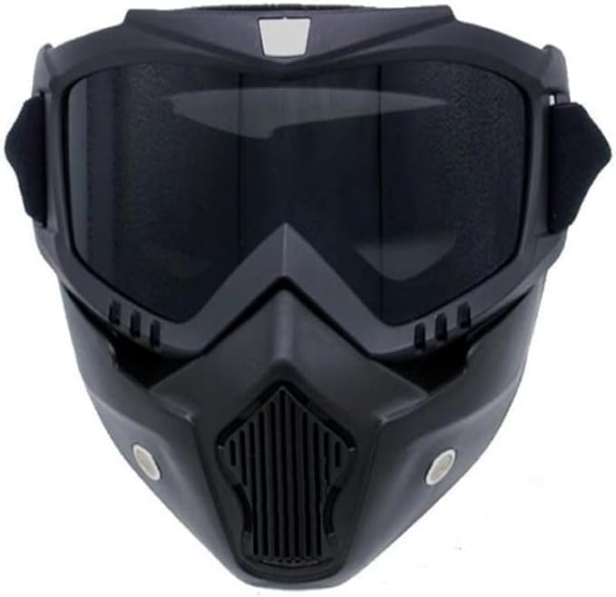 CITY STAR-Motorcycle Mask Detachable Windproof Protection Motorcycle Rider Mask for Men Women Full Face Mask with Goggles Anti-Fog Windproof Dustproof (Black) 1-SA CAR