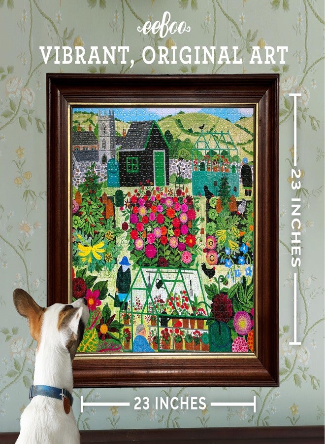 eeBoo Garden Harvest 1000 Piece Square Jigsaw Puzzle, 23" x 23" - Image 3