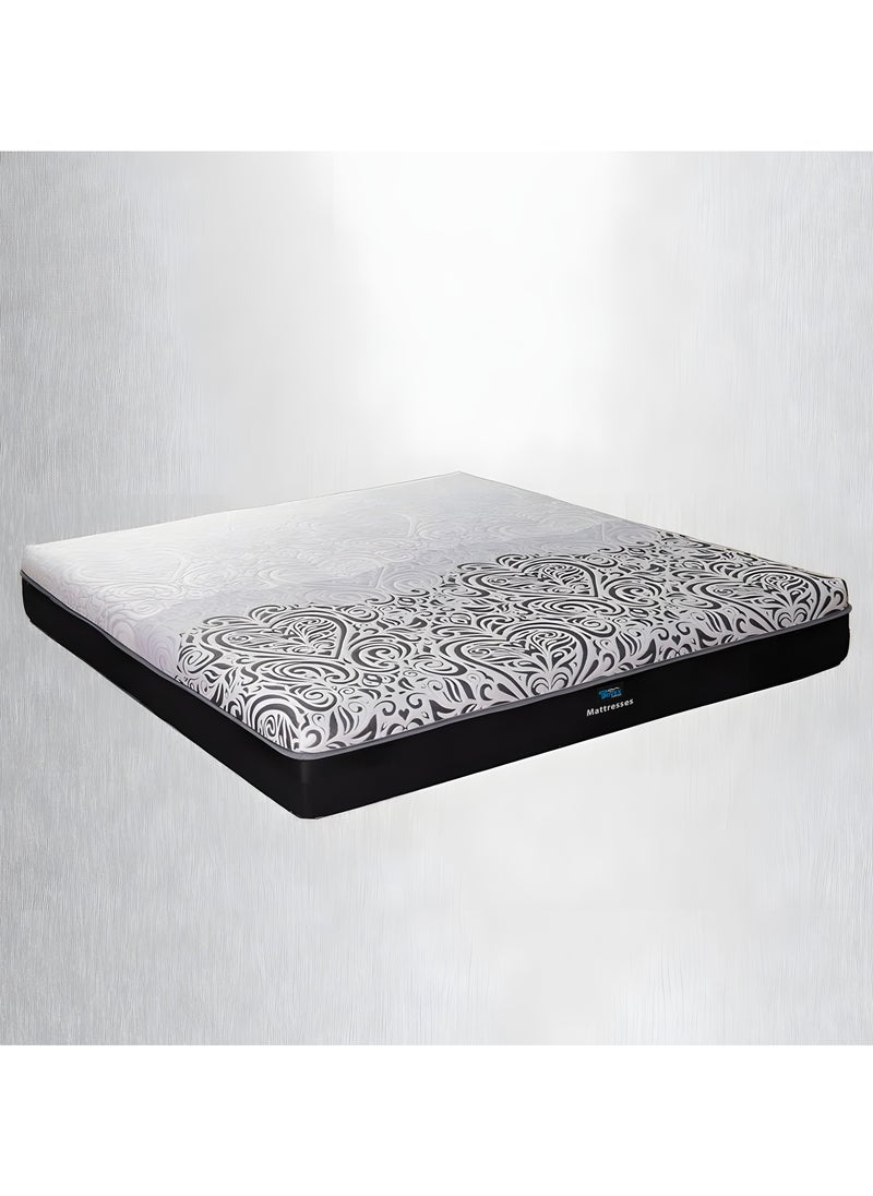 TRIVEX King Size Mattress with Italian Memory Foam - 33cm Thick Bonnell Spring King Mattress, 350 GSM Anti Microbial Fire Retardant Fabric, Zoned Support, Spine Balance, Pressure Relief, 7-Year Warranty 200Lx180W  - Image 4
