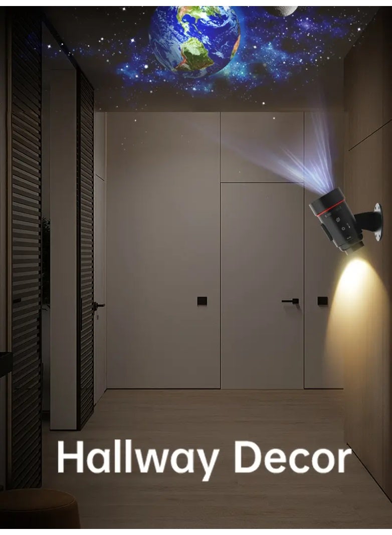MOCOM 2025 Small Starry Sky Galaxy Projector Light | 6 Replaceable Ultra-HD Film Discs | 360° Rotation | USB Powered | Futuristic Aurora & Nebula Light Show for Bedroom, Game Room, Home Theater | LED Wall Light | Planetarium Experience | Gift for Holidays & Birthdays | Immersive Galaxy Projection | HD 5W LED | Model DWMD-02  - Image 5