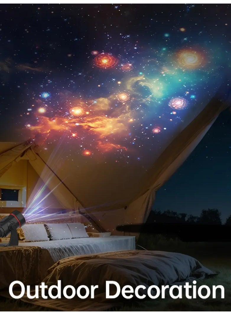 MOCOM 2025 Small Starry Sky Galaxy Projector Light | 6 Replaceable Ultra-HD Film Discs | 360° Rotation | USB Powered | Futuristic Aurora & Nebula Light Show for Bedroom, Game Room, Home Theater | LED Wall Light | Planetarium Experience | Gift for Holidays & Birthdays | Immersive Galaxy Projection | HD 5W LED | Model DWMD-02  - Image 3
