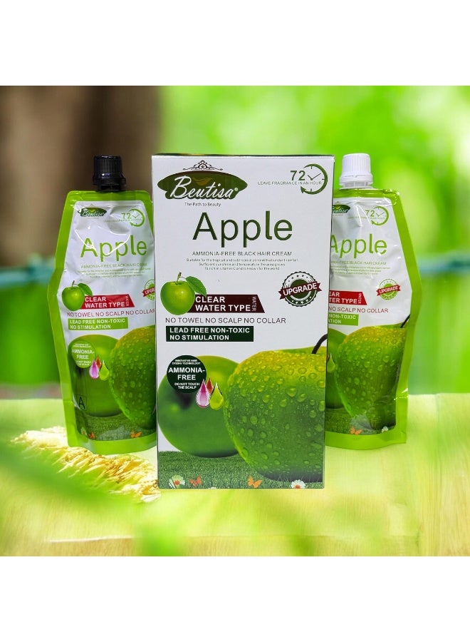 BEUTISA Apple Natural Ammonia Free Black Hair Color Cream 1000ml - Image 1