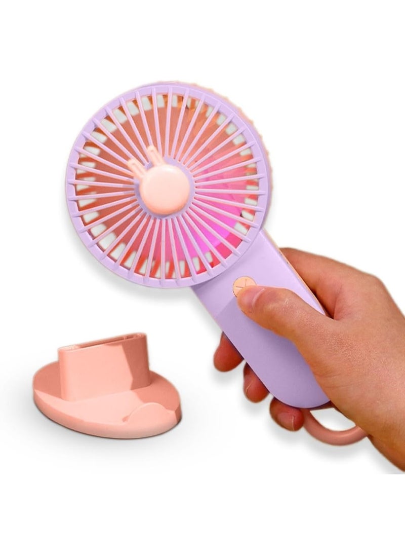 Mini USB Desktop & Handheld Fan with Phone Stand & LED Light – 2 Speed, Compact Design for Travel & Home, SQ 2200 - Image 1