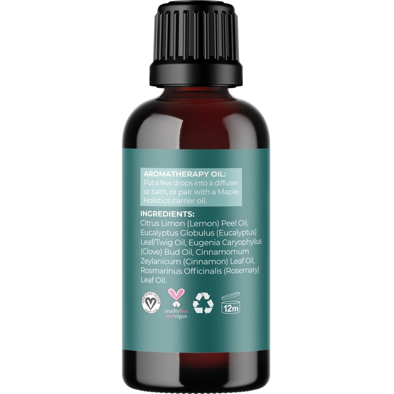 Maple Holistics Thieves Myth Essential Oil Blend - Purification Essential Oil Blend for Diffuser of Undiluted Cinnamon Eucalyptus Lemon Rosemary and Clove Essential Oil - Cleansing Aromatherapy Diffuser Oil - Image 4