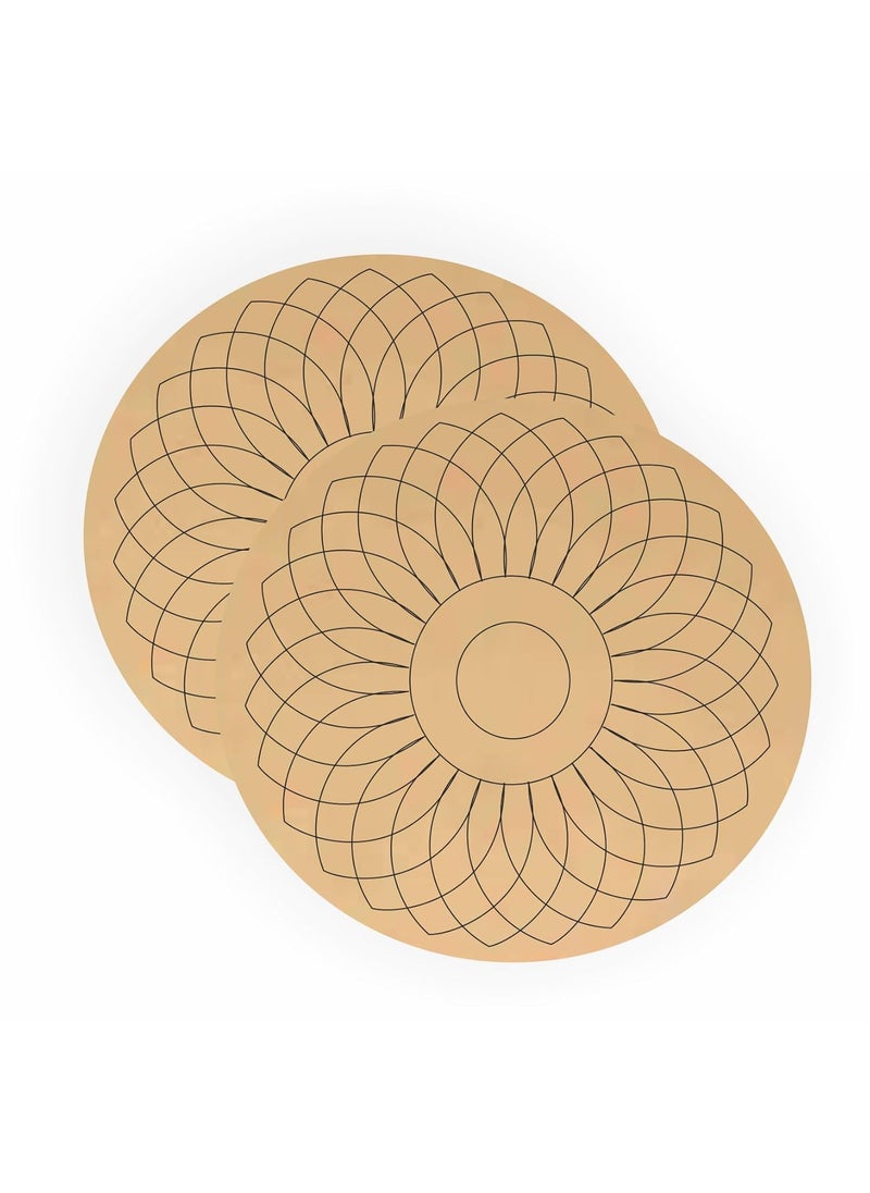 Variety Canvas VARIETY CANVAS PRE Marked Wooden MDF Art and Craft Marking Wooden Plate Creative Paint Board for Crafts Work Artistic DIY Work Art 07  - Image 1