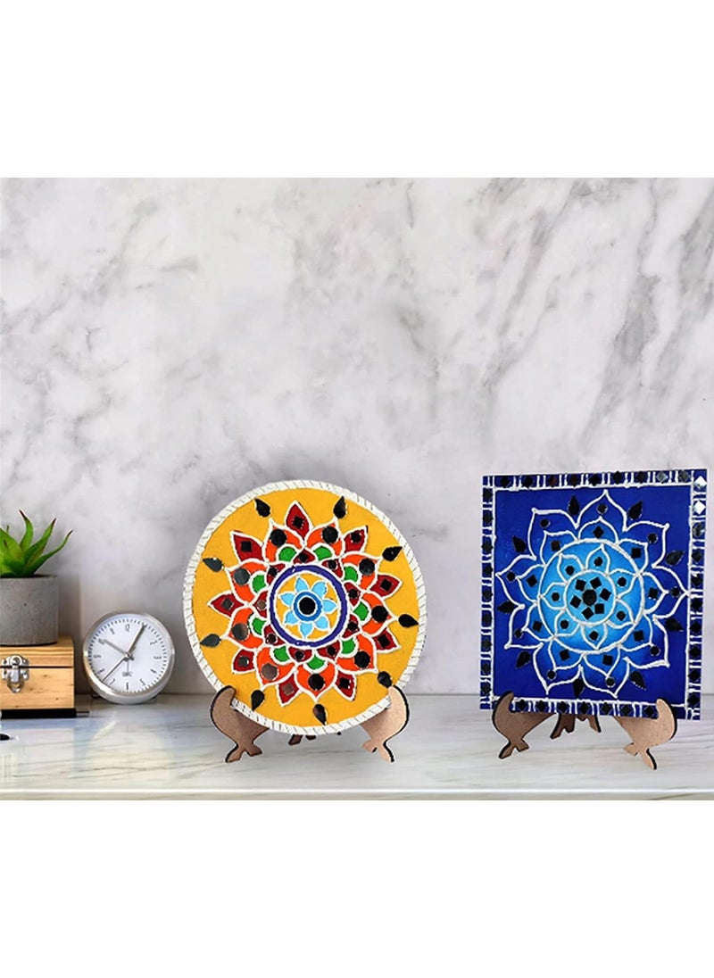 Variety Canvas VARIETY CANVAS PRE Marked Wooden MDF Art and Craft Marking Wooden Plate Creative Paint Board for Crafts Work Artistic DIY Work Art 07  - Image 2