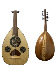 hoormusic arabic oud half lox music instrument by gamel george with bag and picks  - Image 2