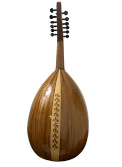 hoormusic arabic oud half lox music instrument by gamel george with bag and picks  - Image 4