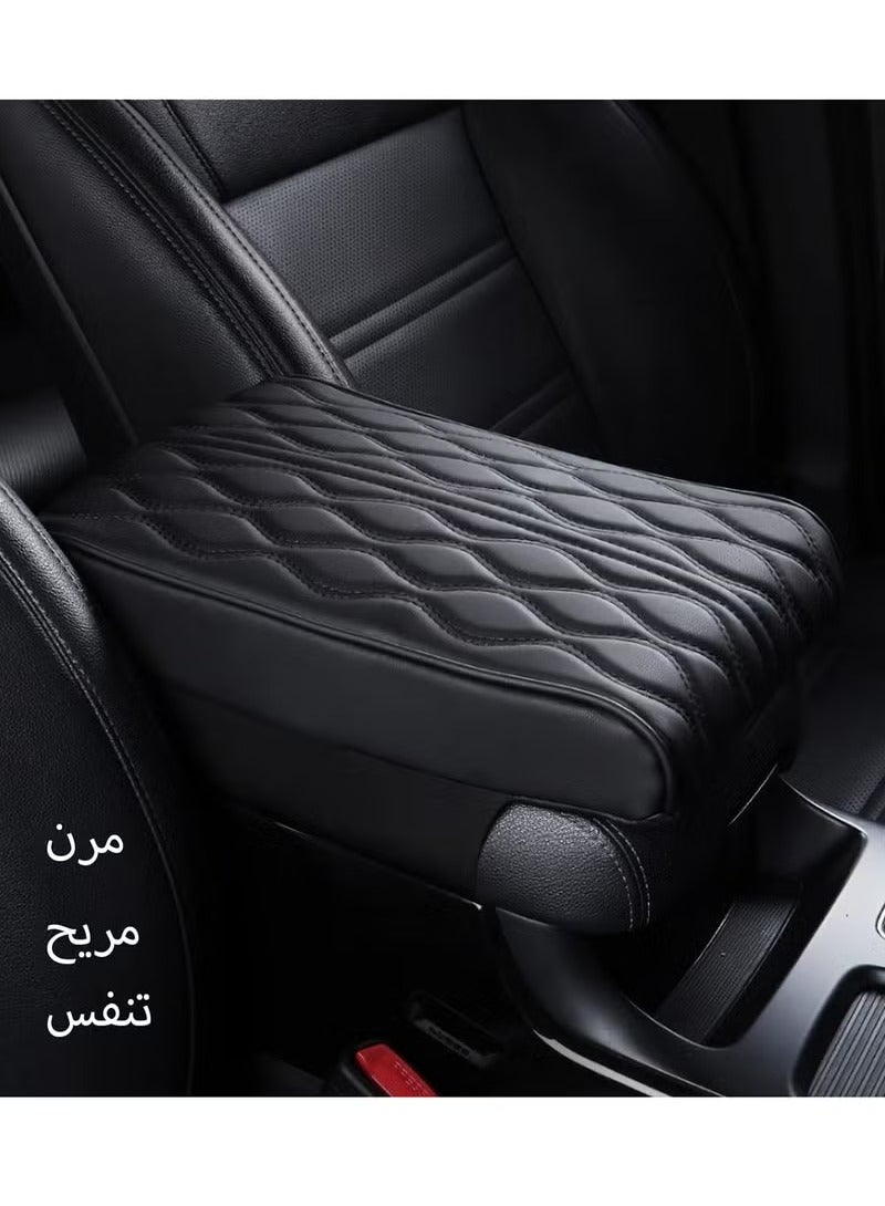 Generic Car Center Console heighten Cover, Leather Memory Foam Car Armrest Booster Pads, Leather Car Armrest Cover Protector, Suitable for Most Vehicles, SUVs, Trucks, Cars Black - Image 5