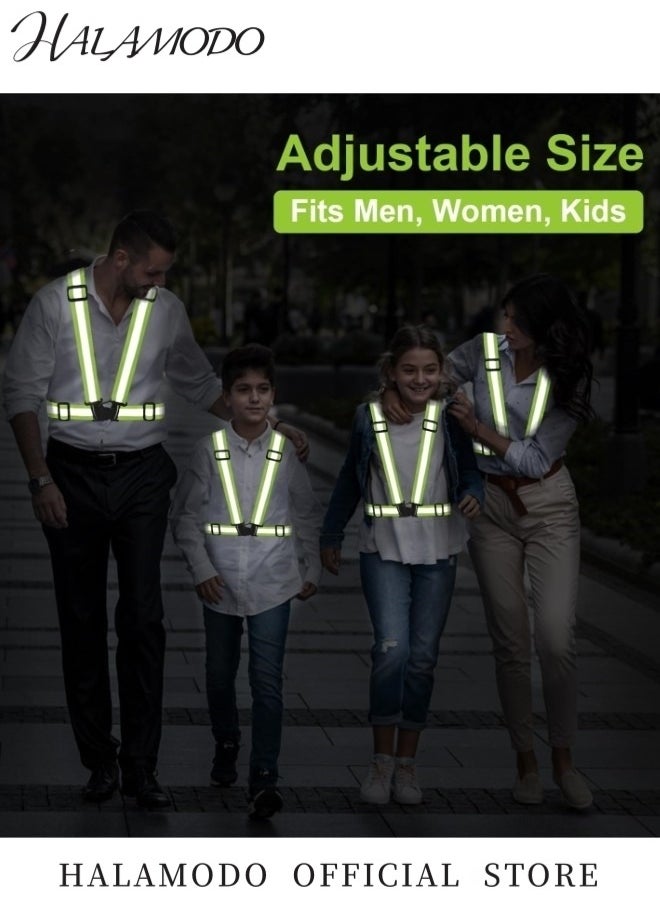 HALAMODO Unisex Reflective Vest High Visibility Adjustable Safety Vest Lightweight Running Gear Reflective Vest for Night Cycling & Hiking & Jogging & Dog Walking  - Image 4