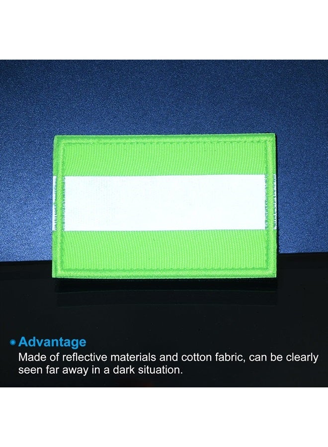 PATIKIL رقعة عاكسة 2x3 بوصة، 2 قطعة من مشبك وحلقة لتطبيقات السلامة للرياضيين في الليل، العاملين، المتنزهين، أخضر - Image 5