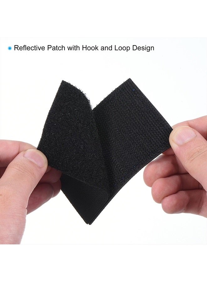 PATIKIL رقعة عاكسة 2x3 بوصة، 2 قطعة من مشبك وحلقة لتطبيقات السلامة للرياضيين في الليل، العاملين، المتنزهين، أخضر - Image 3