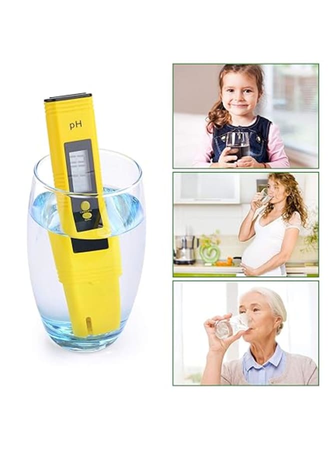 مقياس درجة الحموضة الرقمي ، قارئ اختبار درجة الحموضة الرقمي المحمول بدقة 0.01pH، اختبار مع نطاق قياس درجة الحموضة 0-14 مع ATC لمياه الشرب وأحواض السمك والزراعة المائية وحمامات السباحة - Image 2